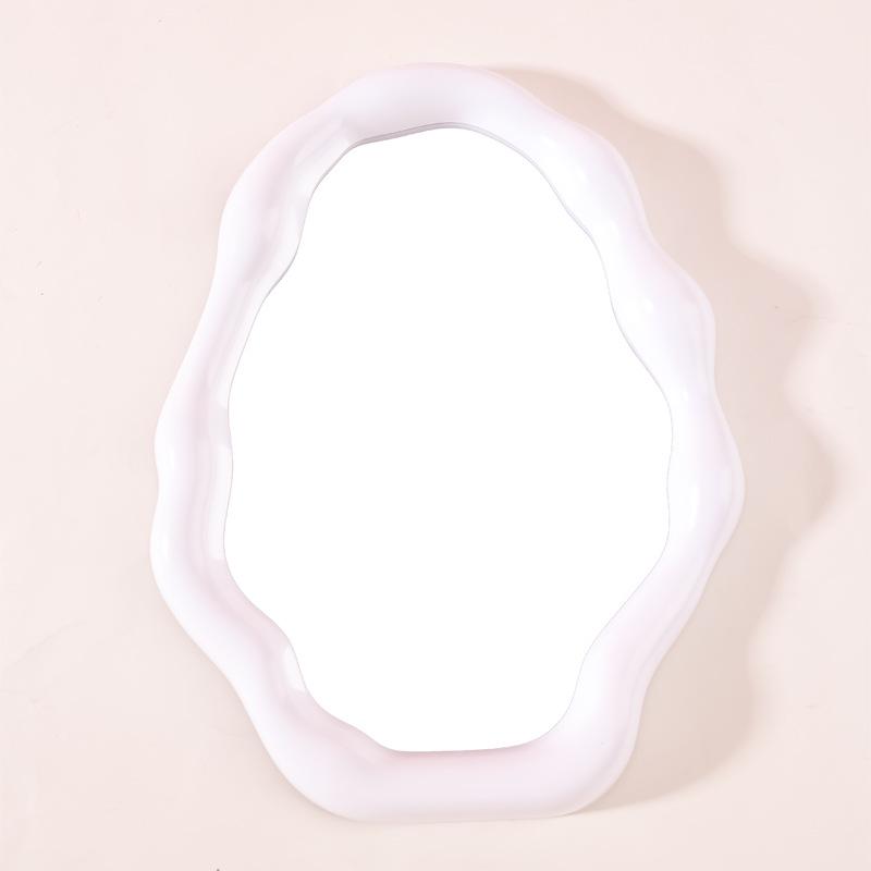 Irregular Shape Electroplated Cloud Makeup Mirror for Tabletop, Wall-Mount, or Dorm Rooms