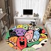 1pc Colorful Creatures Carpet, Round Non Slip Durable Large Size Office Carpet, Suitable for Office