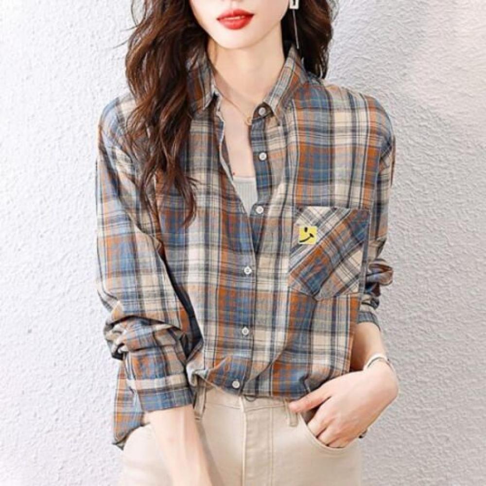 Navava Men S caSual Unique Smile Check Shirt Nb1737