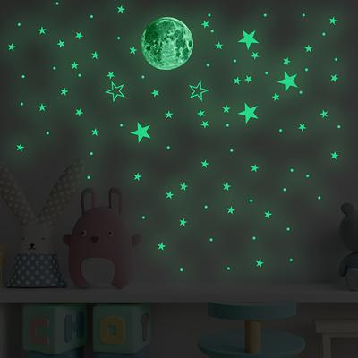 127Pcs Luminous Star Moon Diy Decorative Wall Sticker Night Party Glow In Dark