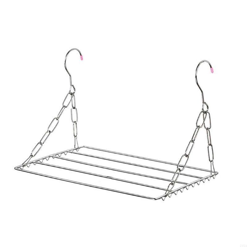 

Balcony Folding Shoe Drying Rack Clothes Airer Stainless Steel Laundry Underwear