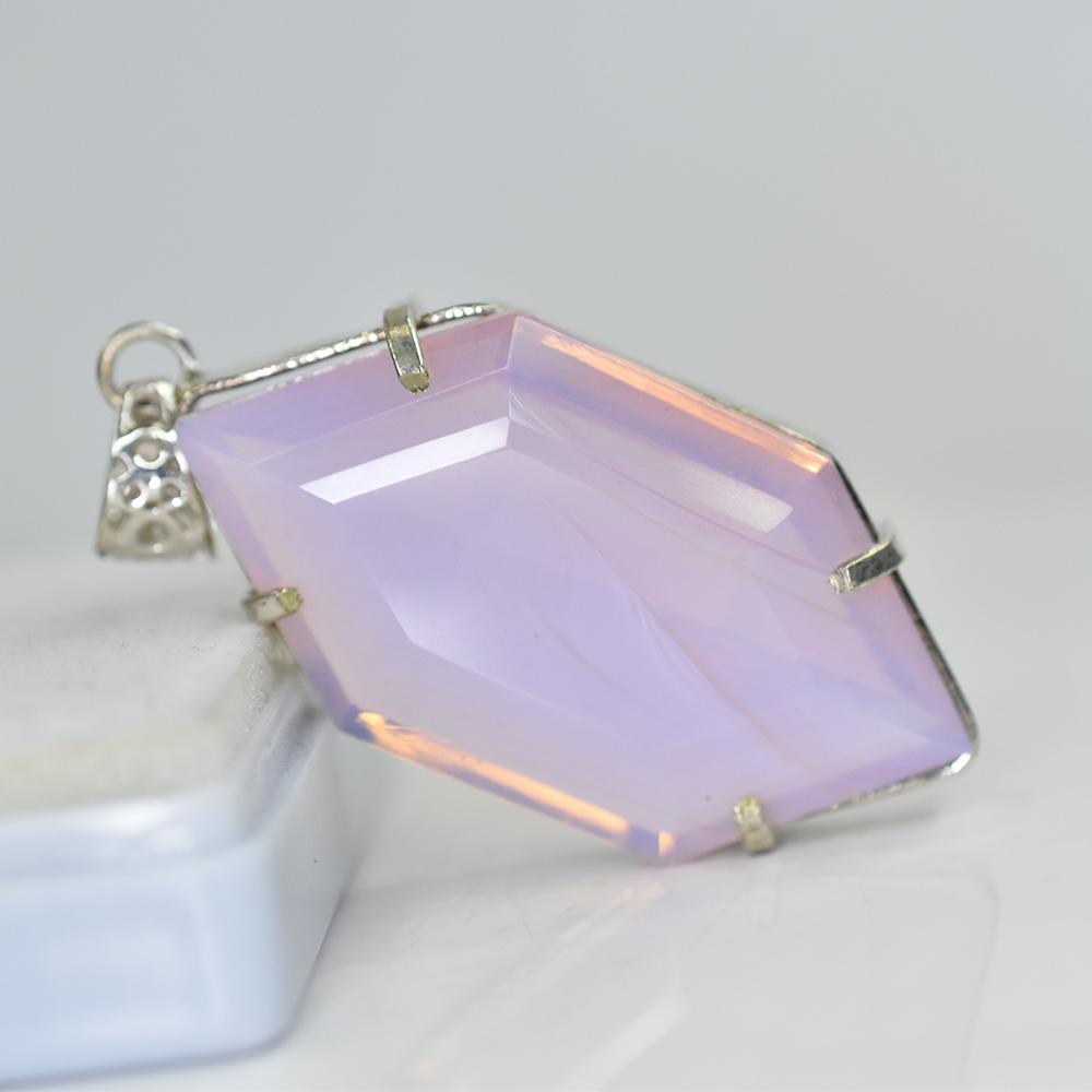 Fancy 107.35 Ct CERTIFIED Opal 925 Sterling Silver Multicolor Pendant For Him MY-PD-131-NS