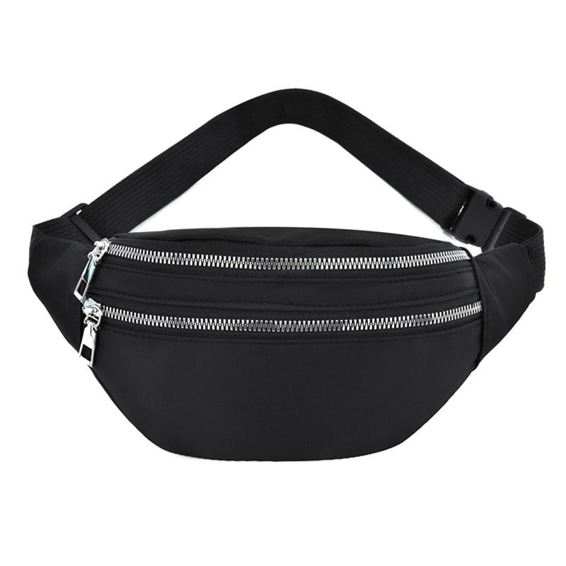 Waist Bag Women Fanny Pack Oxford Female Hip Bum Bag Men Banana Bag Womens Belt Pocket Ladies Belly Money Pouch Fashion Purse чёрный 1490₽