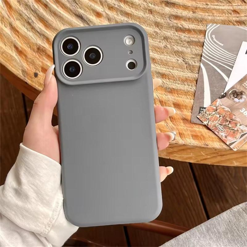 Hochwertige Flüssigsilikon-Schutzhülle für iPhone 17 Air 16 15 14 13 12 11 Pro Max Plus 16E 17 Pro Max Kameraschutz Matt Weiche Abdeckung