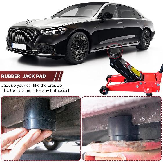 Universal Car Jack Pad Rubber Slotted Floor Adapter Frame Protector Repair Tool for Pinch Weld Side Lifting Jack Stand Vehicle Maintenance