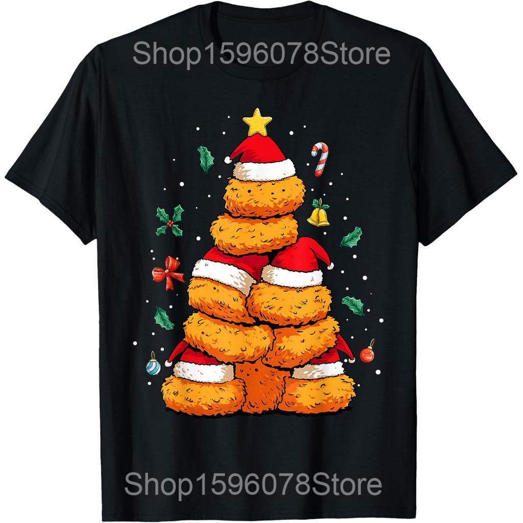 Für Feinschmecker Ich Habe Gerechnet Antwort Ist Chicken Nugget T-Shirts Herren Humor Streetwear T-Shirt Kurzarm Unisex Lockere Kleidung