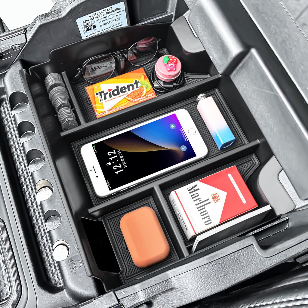 Center Console Tray for 2025 2025 2025-2019 Dodge RAM TRX 1500 Armrest Storage Box Car Center Console ABS Organizer Accessories