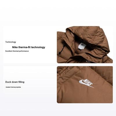 Water-Resistant Hooded Duck Down Outdoor Warm Casual Jacket Men Jacket Mousse-Forest-Brown IB2974-235