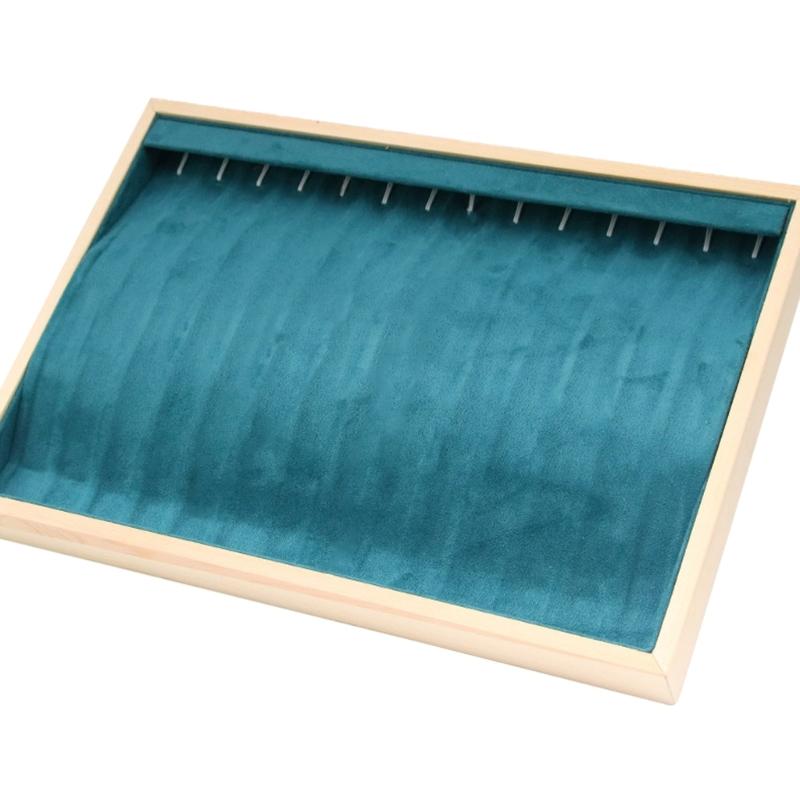 Elegant Sturdy Wood Jewelry Storage Tray with Slots Portable for Pendants and Accessories Household Organization