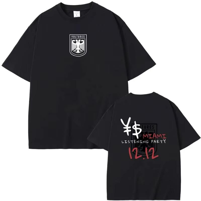 2026 Summer Rapper Kanye West Vultures New Music Album Graphic T Shirts Hip Hop Fashion Tshirt Suitable For Both Men And Women