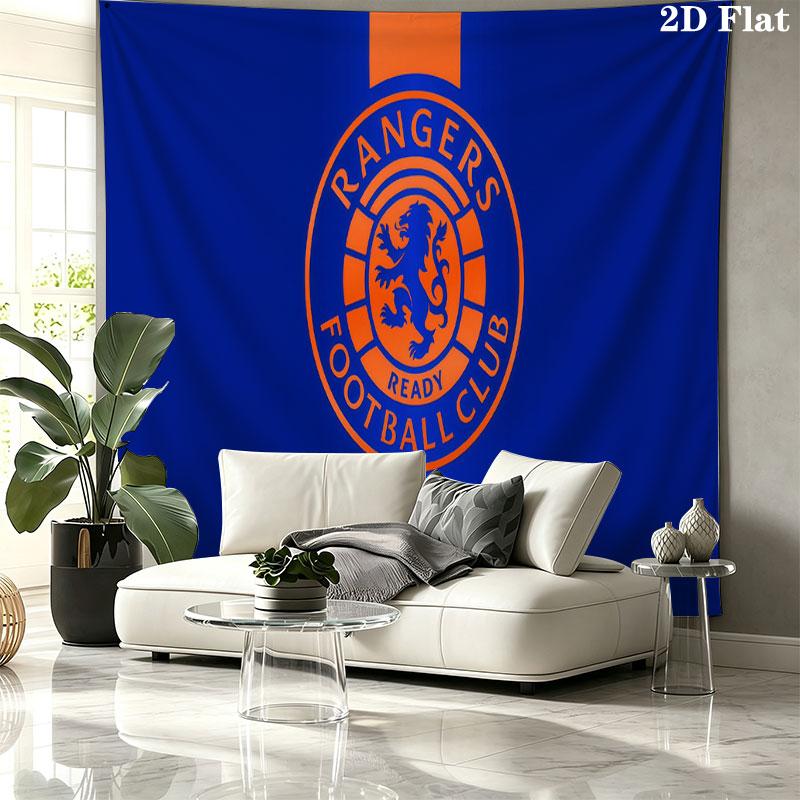 Rangers FC Wall tapestry, aesthetic printed fabric blanket, suitable for bedroom, living room, and home decor.
