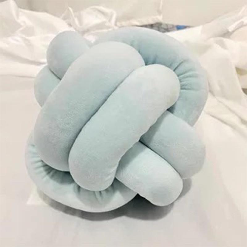 Hand Knotted By Pillow Sofa Back Cushion Solid Colors Ball Soft Knot Concise