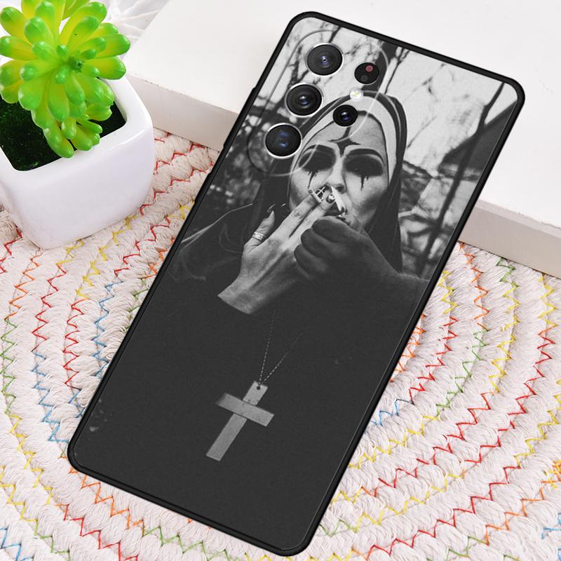 Sister Nun TPU Phone Case For Samsung Galaxy note 10 pro S26 S25 S24 S23 S22 Ultra Plus S21 FE S20 Shockproof Cover
