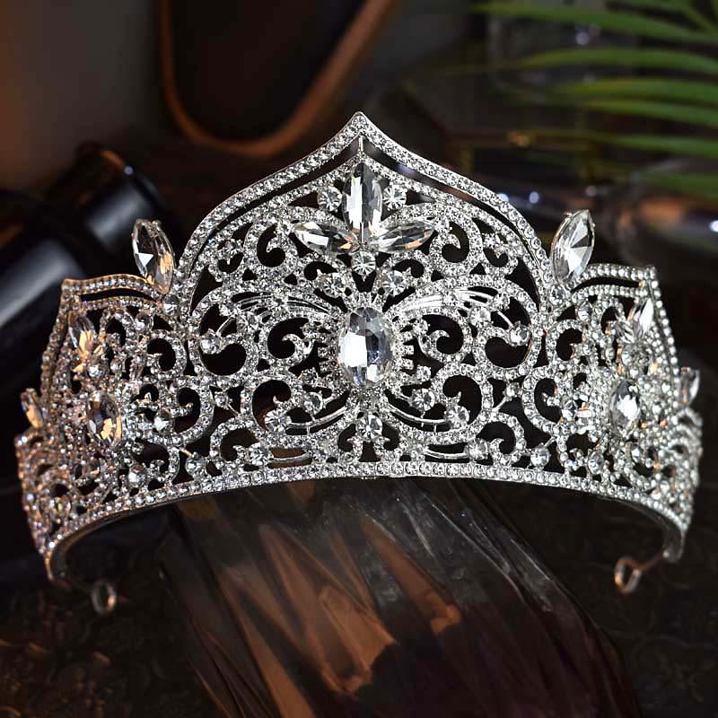

Новая роскошная корона с водяными бриллиантами, высококачественный головной убор для невесты, барочный аксессуар для волос, свадебная корона, головной убор к основному свадебному платью, грандиозный и элегантный