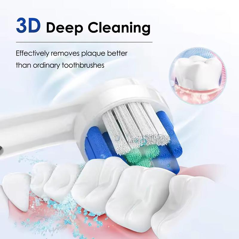 Electric Toothbrush Rechargeable Rotary Cleaning Teeth Brush  With 4 Soft Brush Heads 5 Modes Waterproof IPX7 Adult Toothbrush
