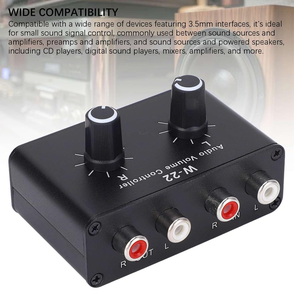 3,5 mm Lautstärkereglerbox Balanceregler Kleiner Abschwächerknopf Line-Lautstärkereglerbox
