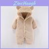 Baby Plush Romper With Hood For Newborns And Infants Safe Cotton Material