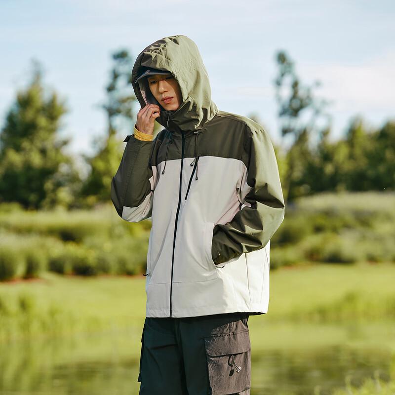 Semir Men's Colorblock Outdoor Hooded Windproof Jacket