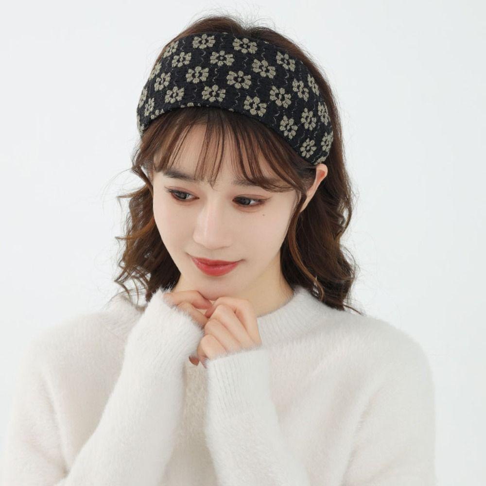 Floral Wide Hairband Mesh Women Hair Hoop Sweet Lace Headband  Wash Face