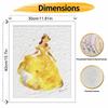 Disney Belle watercolor oil paint by numbers painting kit handmade diy home decor gifts wall art hobby crafts for bedroom living room
