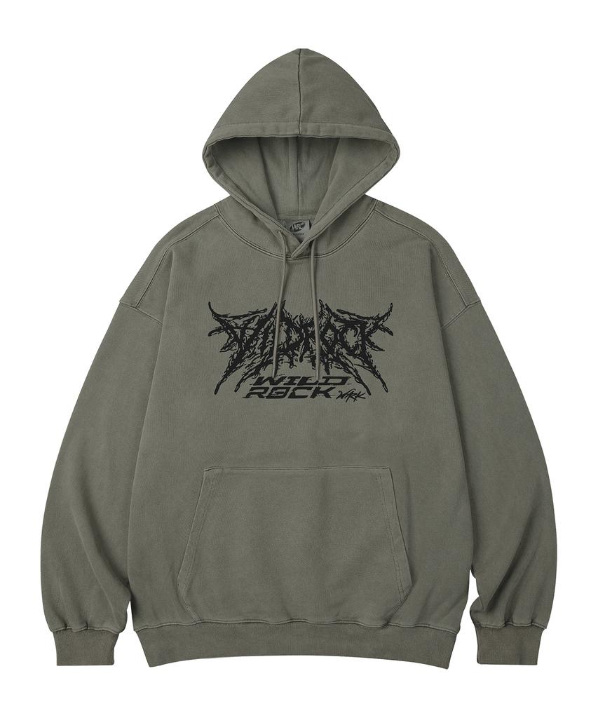 WILDROCK Wild Raw Logo Pigment Oversized Hoodie_5 Col