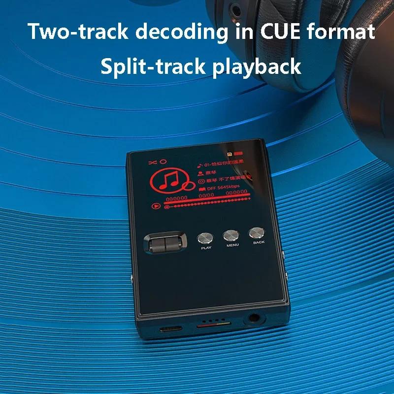 Přenosný HIFI hudební přehrávač DSD256 24BIT 192KHz Bezztrátové dekódování Hudební Walkman MP3 128G Rozšíření paměti Přehrávání s dekódováním CUE