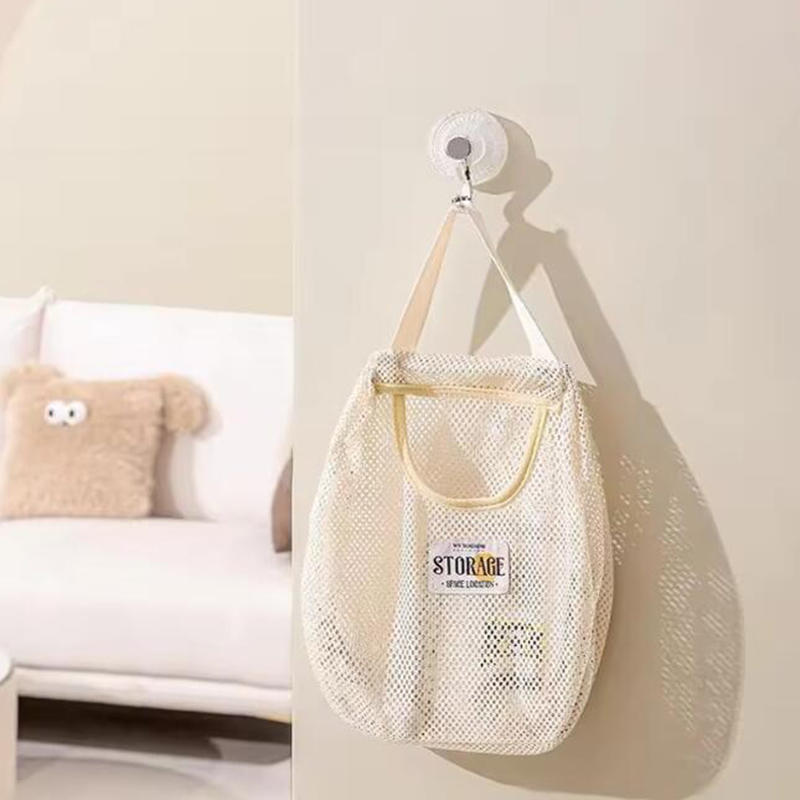 Wall-Mounted Mesh Bag for Underwear Socks Personal Hanging Basket Multi Purpose Space Saving Kitchen Fruit Vegetable Pouch