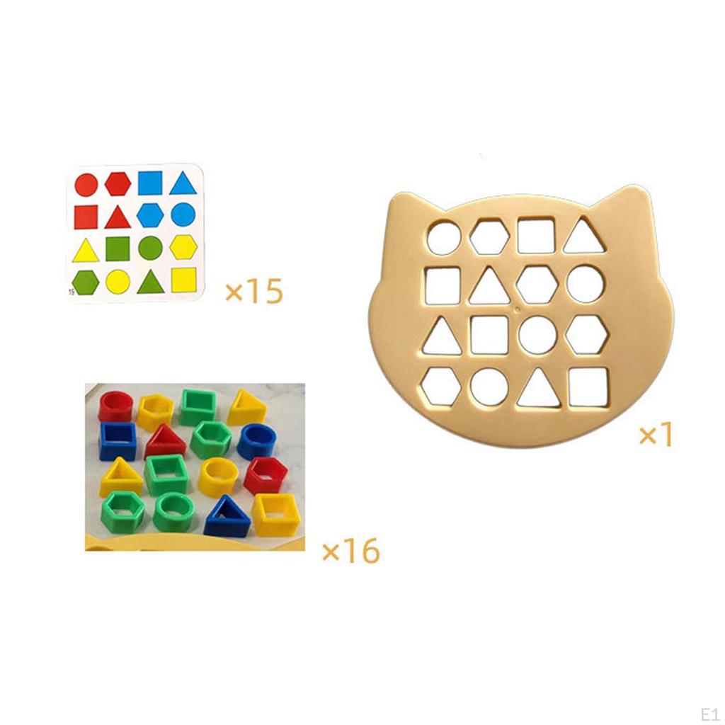 Color Shape Matching Board Cultivate Logical Thinking Skills Puzzle Toys Gifts for Toddlers 3+ Years