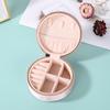 Round Velvet Stud Earrings Box – Anti-Oxidation Jewelry Storage for Earrings and Rings