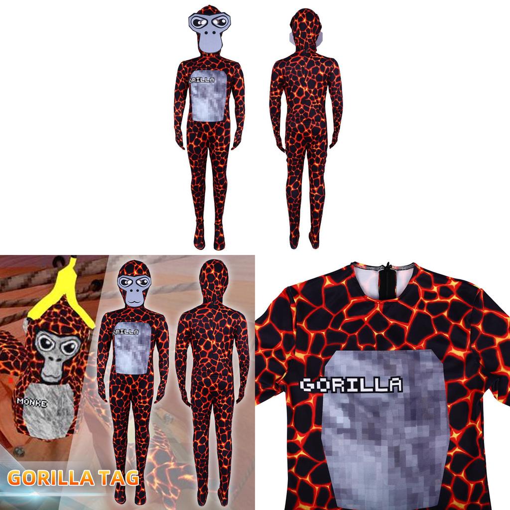 Gorilla Tag Game Cosplay Lava Gorilla Costume Performance Suit For Stage Play