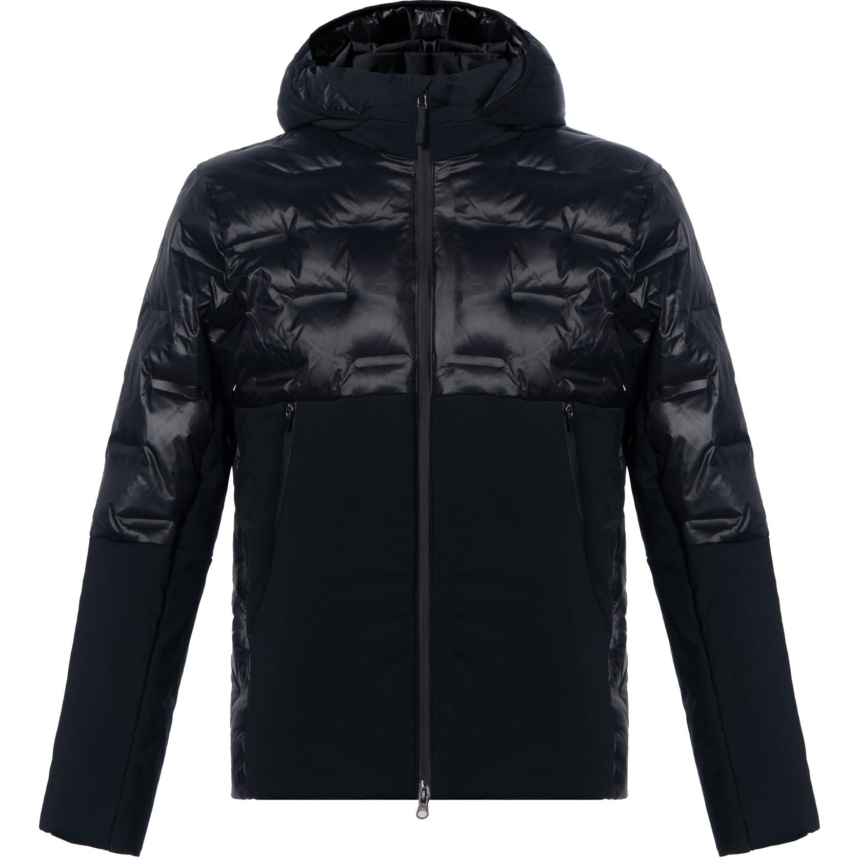 Emporio Armani Solid Color Spliced Zip-Up Hooded Jacket Men jackets Black 6KPB26-PN8MZ-1200 S