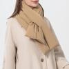 Thickened Windproof Warm Wide Down Cotton Scarf Women Winter Solid Color Ultra Light Thermal Scarf
