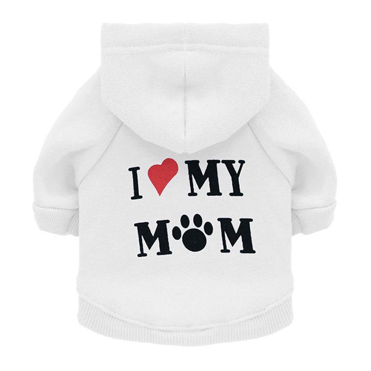 Dog Fleece Print Hoodie - Cozy Pet Clothing for Teddy, Spring to Winter