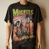 T-shirt Misfits Famous Monsters Nera Manica Corta Unisex S-5XL Nuova con Etichette T-shirt Unisex