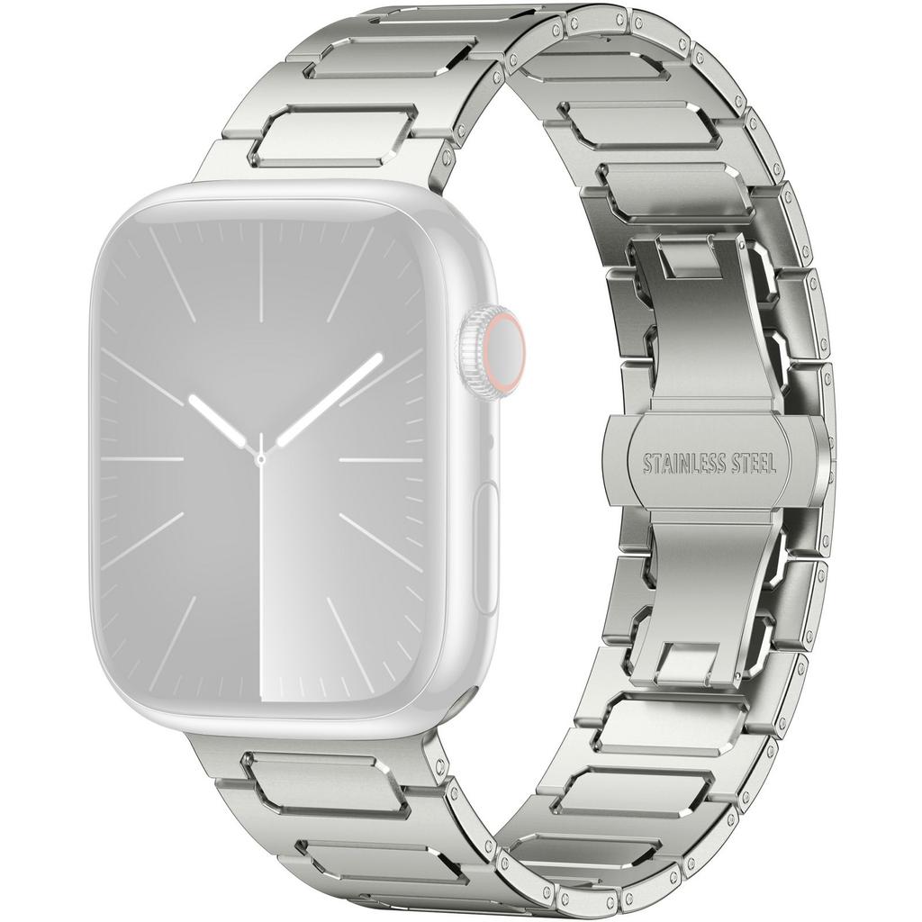 H-Link Farbiges Metallarmband für Apple Watch Series 10 Ultra 9 8 7 SE 6 5 4 3 2 1 46mm 49mm 45mm 44mm 42mm Faltschließe Uhrenarmband