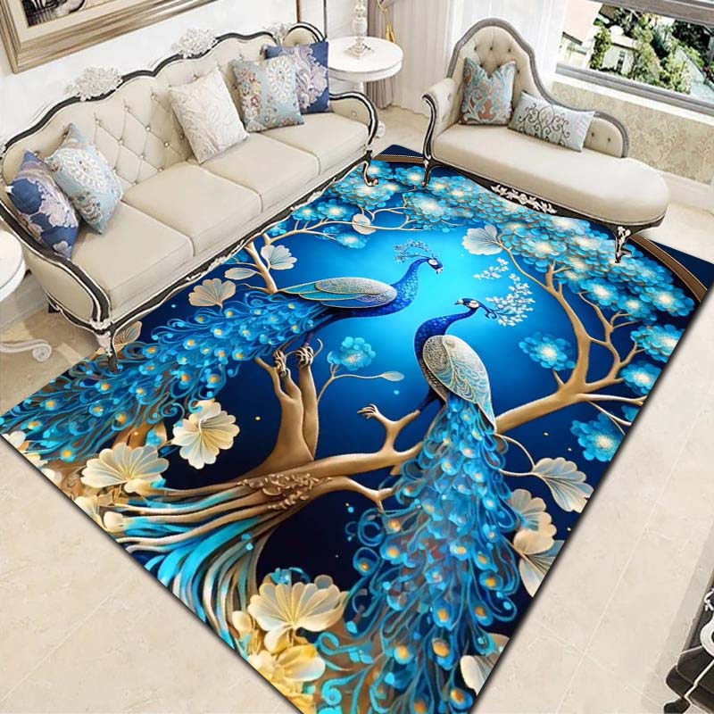 Cartoon Animal Collection Wolf Eagle Cat Dog Dragon Peacock Flannel Carpet Living Room Bedroom Decoration Anti slip Bathroom rug