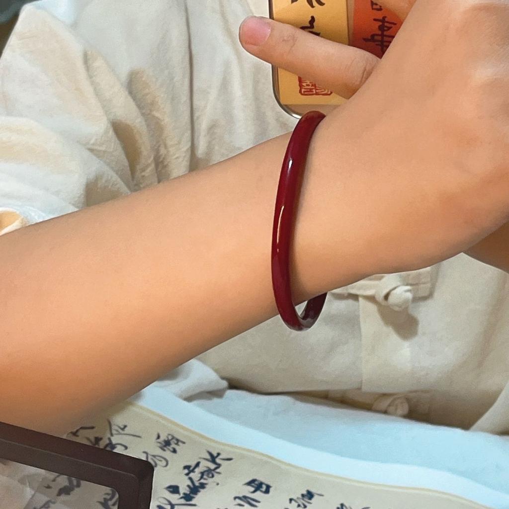 Miao Girl~Red Rope Bell Bracelet Handmade Woven Bright Playful Girl Heart Hand Accessory Exquisite Bowknot