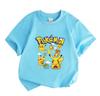 Unisex Kids Boys Girls 100% Cotton Crew Neck Short Sleeve T-Shirt, Cute Cartoon Animal Print Casual Summer Breathable Tops for Children Daily Wear