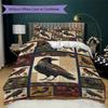 Crow Decoration Pattern Bedding Uilt Set Uilt Cover Pillowcase Home Decoration Birthday Gift (1 * Duvet Cover + 2 * Pillowcase  Without Core)52