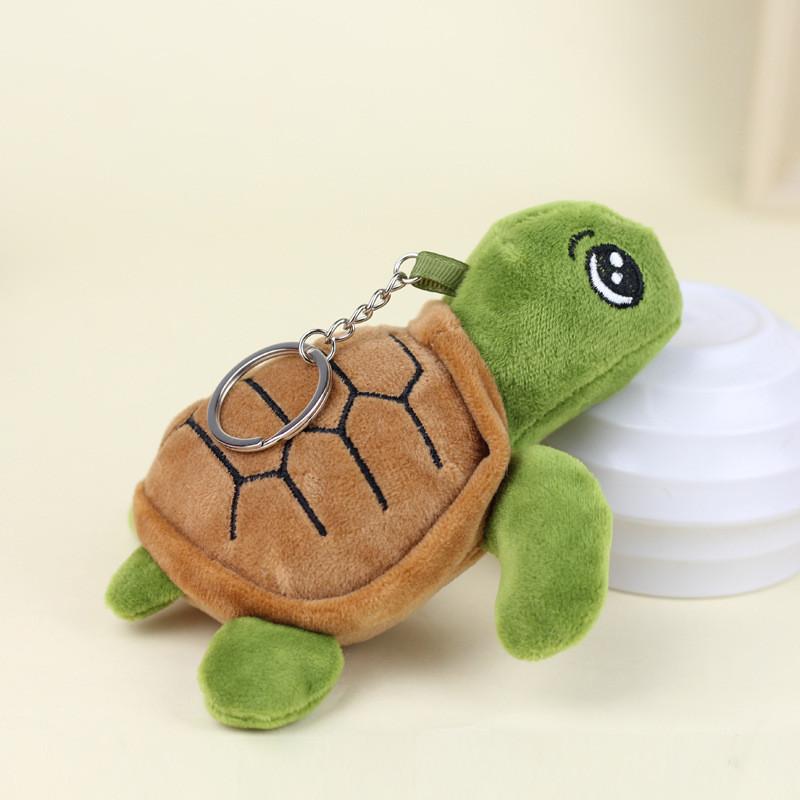 Adorable Plush Ocean Animal Large Turtle Keychain Soft Toy In Multiple Colors