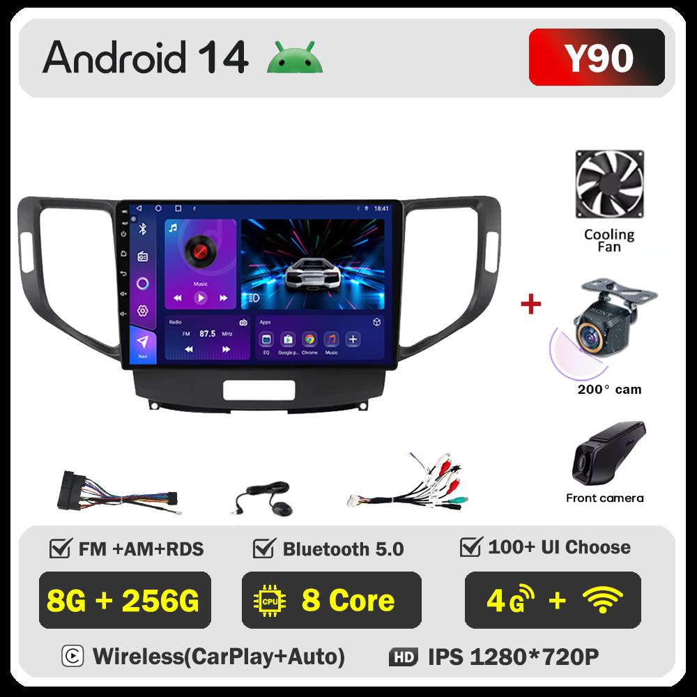 For Honda Spirior Accord 8 Acura TSX 2008 2009 2010 2011 2012 Carplay Android Auto Radio Intelligent System GPS Navigation Wifi
