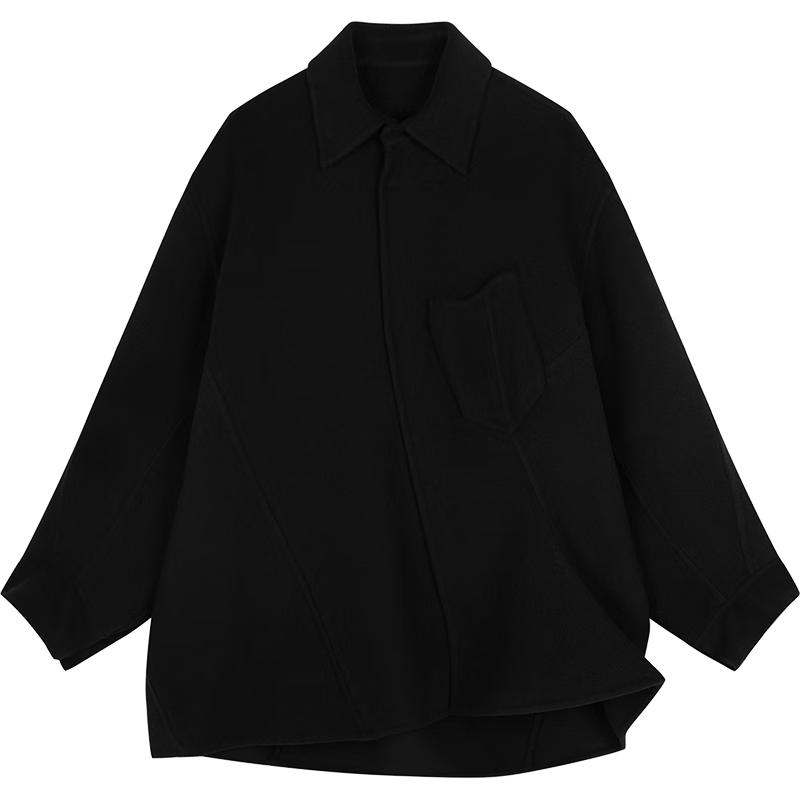 JNBY 2024 Winter Wool Blend Shirt Collar Coat