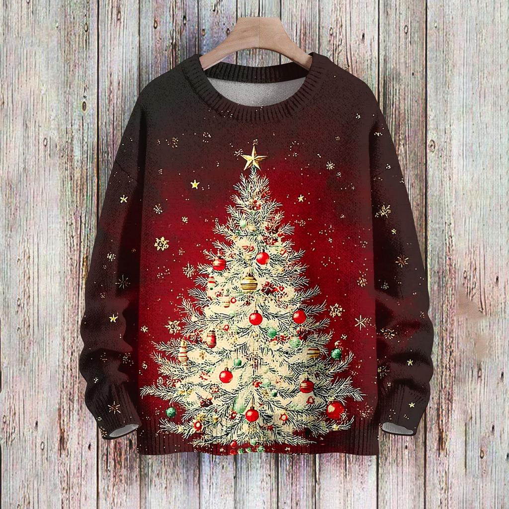 Christmas Sweatshirts For Women Knit Sweater Cute Shirt Fall Crewneck Pullover Tops