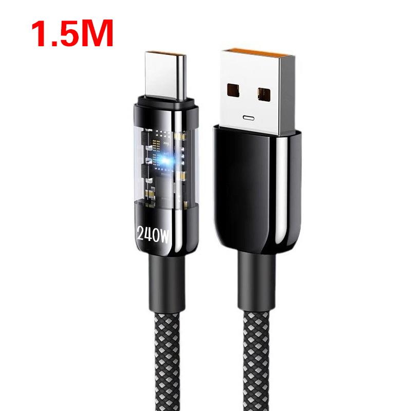 240W Usb Type C Cable Fast Charging Cable For Laptop Tablet Iphone 16 15 Samsung Xiaomi 15 Huawei Phone Usb C Charger Cord 1M 2M