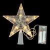 Ornaments Five-pointed Star Lamp Night Light Christmas Tree Top Ornaments LED Glowing Star