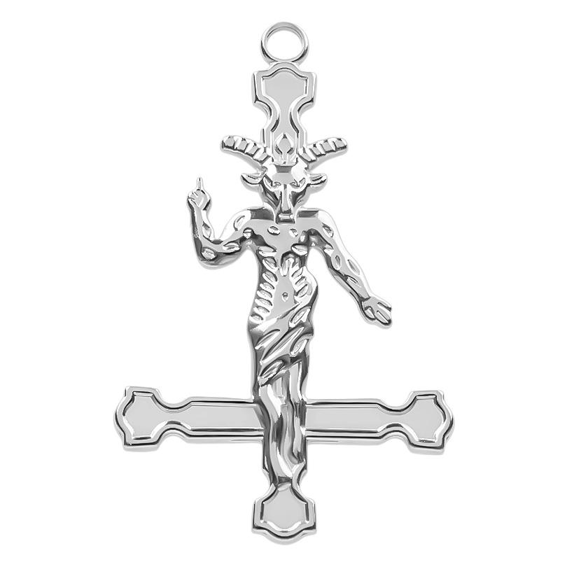 Never Fade Silver Color Stainless Steel Jesus Flower Cross Pendants For Jewelry Making Earring Bracelet Religious Handmade Charm