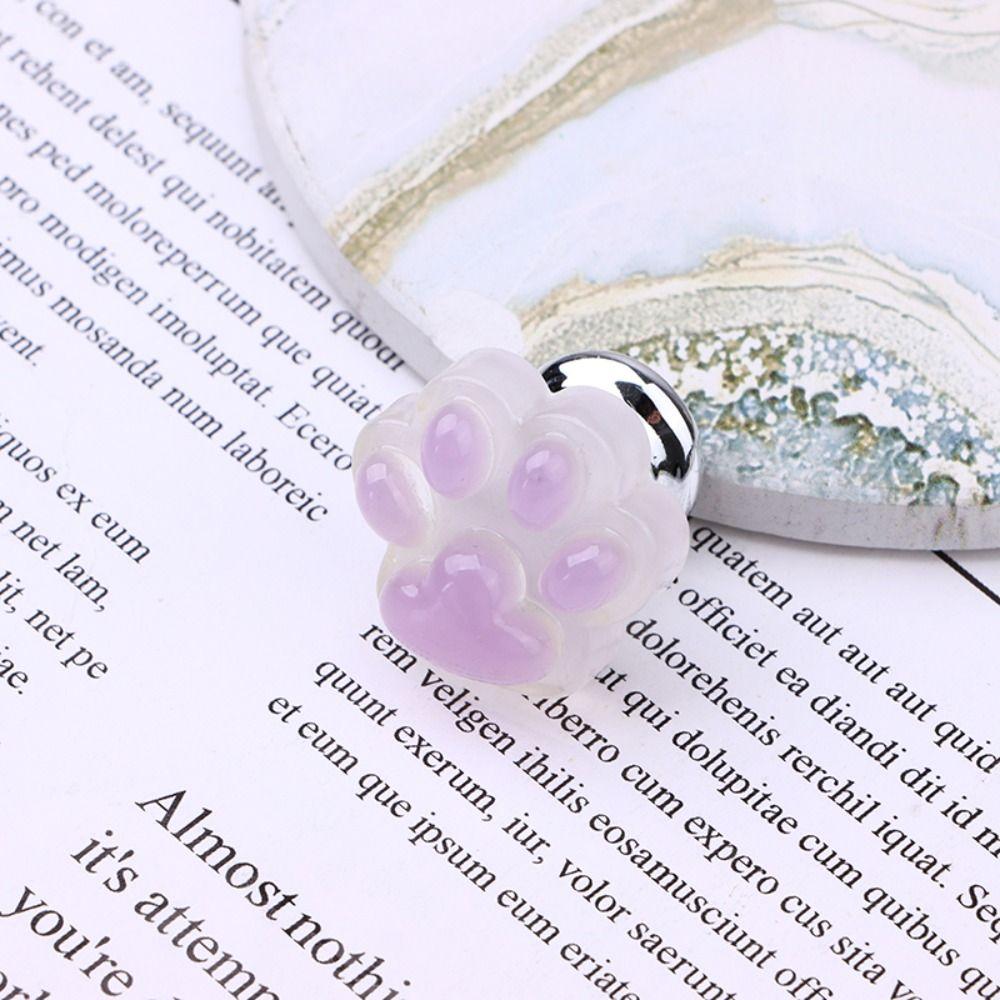 Cat Paw Toilet Button Nail Protector Water Press Flush Button Luminous Toilet Press Women