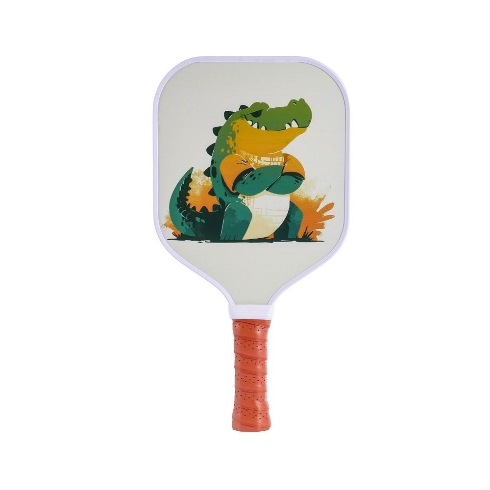 

Cartoon Children s Pickleball Paddle Glass Fibre Surface Lightweight Pickleball Racket Non-slip Grip Honeycomb Core Sports Bat