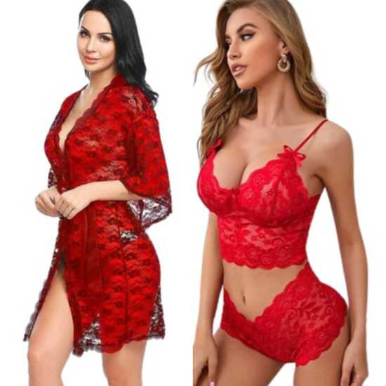 

Комплект нижнего белья и нижнего белья Ladysta Belgium Rob - комплект нижнего белья с бюстгальтером и трусиками, свободный размер (S M L)