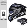 Double Visor Flip Up Motorcycle Helmets DOT ECE Full Face Modular Helmet Dual Visor Adult Men Women Couple Tail Ventilation